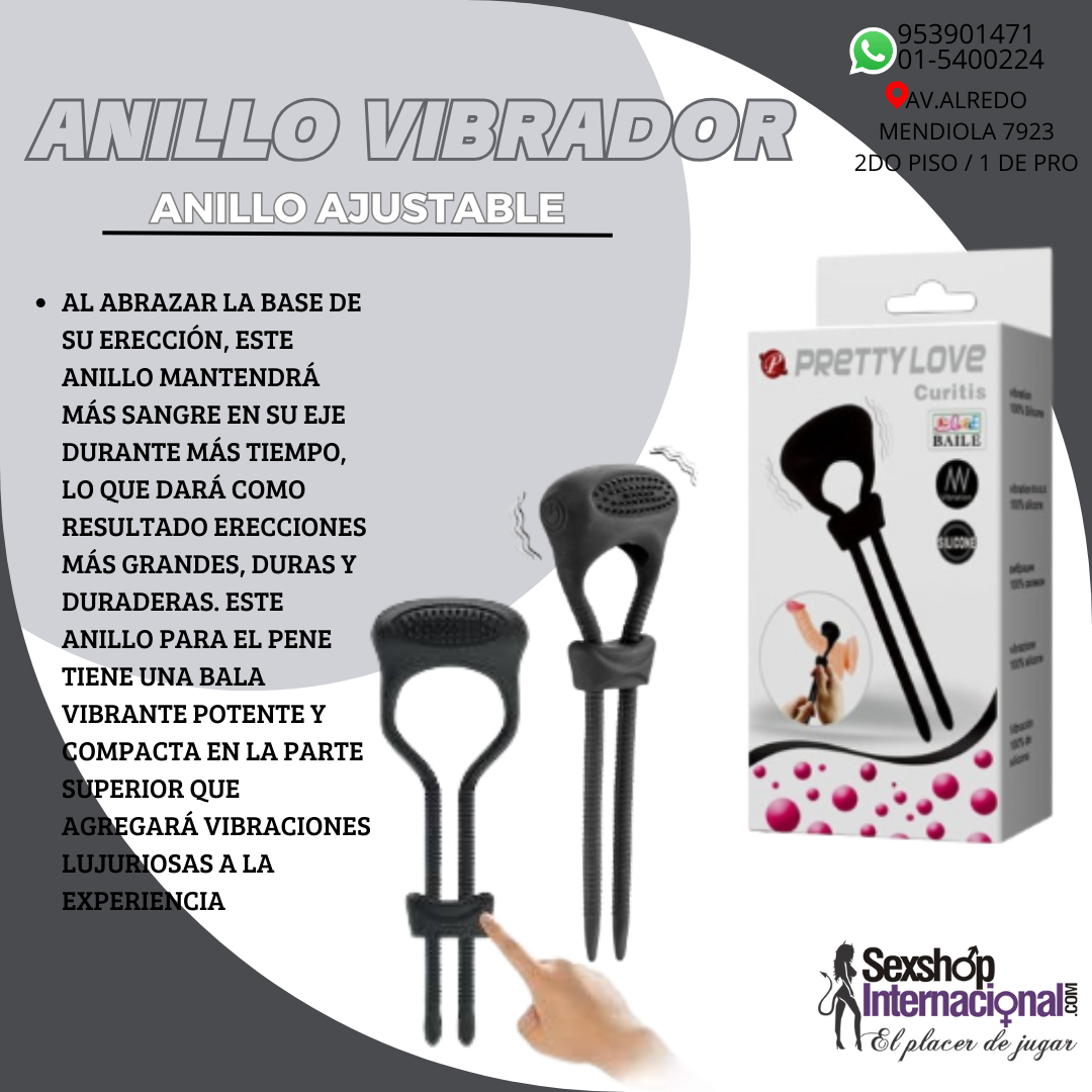 ANILLO VIBRADOR AJUSTABLE AL PENE 